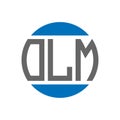 OLM letter logo design on white background. OLM creative initials circle logo concept. OLM letter design