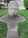 Olmec head museum campus Chicago USA Royalty Free Stock Photo