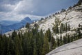 Olmstead Point in Yosemite National Park with a view of Half Dome. Located off of Tioga Pass Royalty Free Stock Photo