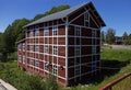 Old large house by a stream