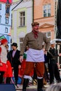 Olomouc carnival, the figure of the butcher of the podium
