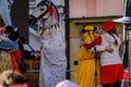 Olomouc Carnival, scene with dancing horse mask