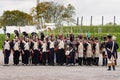 Olomouc Czech Rep. October 7th 2017 historical festival Olmutz 1813. Napoleonic soldiers stand at attention and being