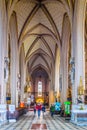 OLOMOUC, CZECH REPUBLIC, APRIL 16, 2016: Interior of the olomouc cathedral of saint vaclav, czech republic....IMAGE