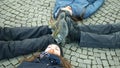 OLOMOUC, CZECH REPUBLIC, JANUARY 10, 2019: Extinction rebellion activists protest protesting against climate change