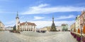 The Holy Trinity Column and the Astronomical clock in Olomouc, Czech Republic Royalty Free Stock Photo