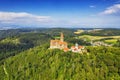 Olomouc - view on Bouzov castle Royalty Free Stock Photo