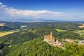 Olomouc - view on Bouzov castle Royalty Free Stock Photo