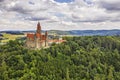 Olomouc - view on Bouzov castle Royalty Free Stock Photo