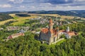 Olomouc - view on Bouzov castle Royalty Free Stock Photo