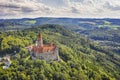 Olomouc - view on Bouzov castle Royalty Free Stock Photo