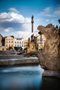 Olomouc, View on the Dolni square of Olomouc, Czech Republic, Original name Dolni namesti Royalty Free Stock Photo