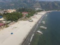 Olongapo, Zambales, Philippines - Aerial of the coast and resorts along Barretto beach Royalty Free Stock Photo