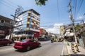 Olongapo, Zambales, Philippines - A typical street view of commercial buildings along Rizal Avenue