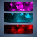 ÃÂ¡olor banners templates. Abstract backgrounds