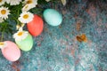 Easter and colored eggs Royalty Free Stock Photo
