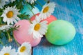 Easter and colored eggs Royalty Free Stock Photo