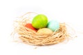 Easter and colored eggs Royalty Free Stock Photo