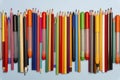 ÃÂ¡olored pencils background. Pencils art desing creative concept Royalty Free Stock Photo