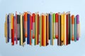 ÃÂ¡olored pencils background. Pencils art desing creative concept Royalty Free Stock Photo