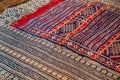 ÃÂ¡olorful Moroccan handmade carpets Lying on each other