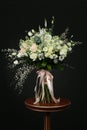 Rich bouquet of chic white roses