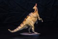 The Olorotitan dinosaur in the dark Royalty Free Stock Photo