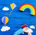 ÃÂ¡olourful creative children`s background Royalty Free Stock Photo