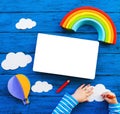 ÃÂ¡olourful creative children`s background Royalty Free Stock Photo