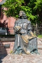 Monument famous astronomer Nicolaus Copernicus in Old Town of Olsztyn, Poland