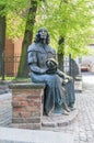 Statue famous astronomer Nicolaus Copernicus in Old Town of Olsztyn.
