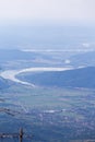 Olt river view  and the surrounding view from Cozia mountain Royalty Free Stock Photo