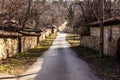 Olt town of Arbanasi , near Veliko Tarnovo, Bulgaria. Beautiful little street cat looking at camera. Royalty Free Stock Photo