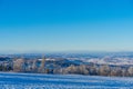 cultural landscape of Toten, Norway, in winter