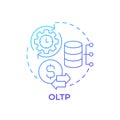 OLTP blue gradient concept icon Royalty Free Stock Photo