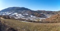 Oltrepo Pavese winter wide panorama. Color image Royalty Free Stock Photo