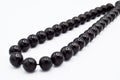 Oltu tespih tesbih, black stone, beads sequenced short rosary Royalty Free Stock Photo