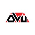 OLU triangle letter logo design with triangle shape. OLU triangle logo design monogram. OLU triangle vector logo template with red Royalty Free Stock Photo
