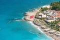 Mediterranean coastline in Kidrak neighbourhood of Oludeniz beach resort in Mugla province of Turkey Royalty Free Stock Photo