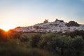 Olvera city with Castle and Cathedral at sunset - Olvera, Cadiz Province, Andalusia, Spain Royalty Free Stock Photo