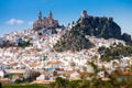 Olvera is a white village in Cadiz province, Andalucia, Southern Spain - Nuestra Senora de la Encarnacion Royalty Free Stock Photo