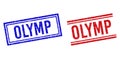 Distress Textured OLYMP Seal with Double Lines