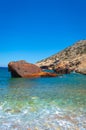 Olympia shipwreck of Amorgos island in Cyclades, Greece Royalty Free Stock Photo