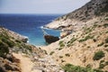 Olympia shipwreck in Amorgos island, Greece near the land Royalty Free Stock Photo