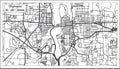 Olympia Washington USA City Map in Retro Style. Royalty Free Stock Photo