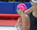 Olympian and world champion swimmer Yulia YEFIMOVA RUS Royalty Free Stock Photo