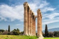 Olympian Zeus columns in Athens Greece, Royalty Free Stock Photo