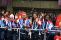 2012 Olympians during the 2012 British Olympic and Paralympic teams victory parade