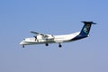 Olympic Air Q400 on approach Royalty Free Stock Photo