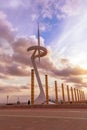 Olympic antenna in stadium park of Barcelona Royalty Free Stock Photo